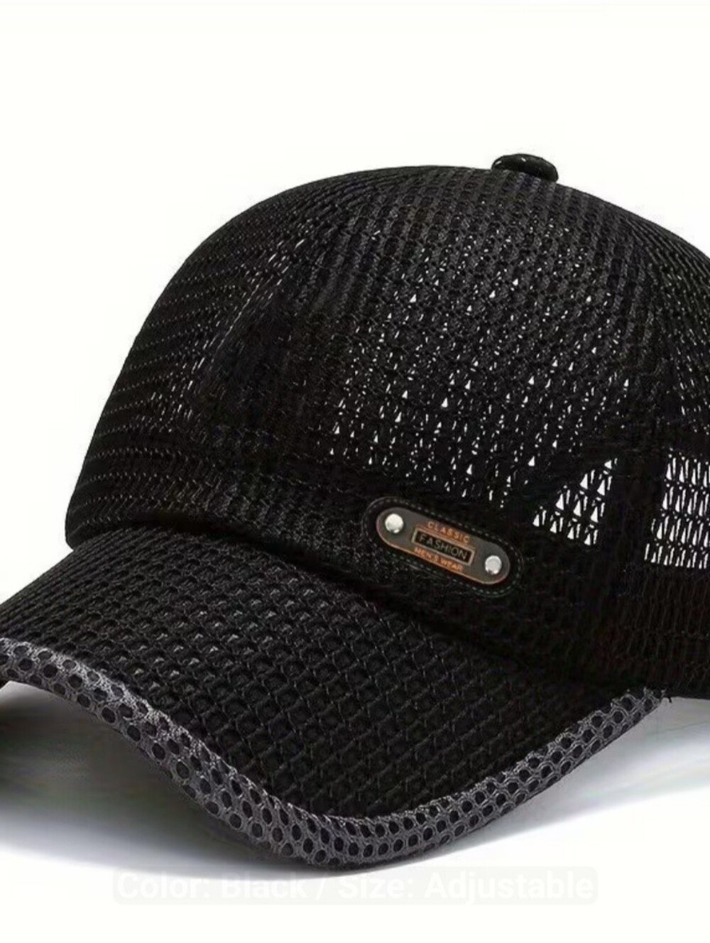 BLACK Mesh Adjustable Men’s Cap -
